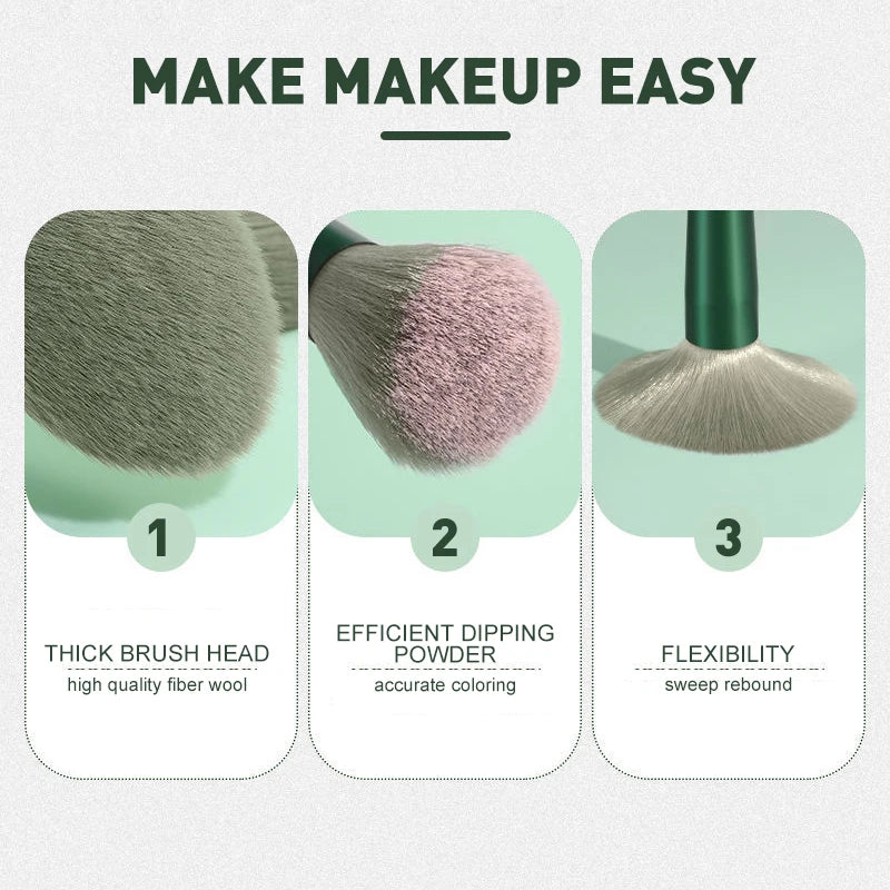 Ensemble de pinceaux de maquillage doux et duveteux de 13 pièces